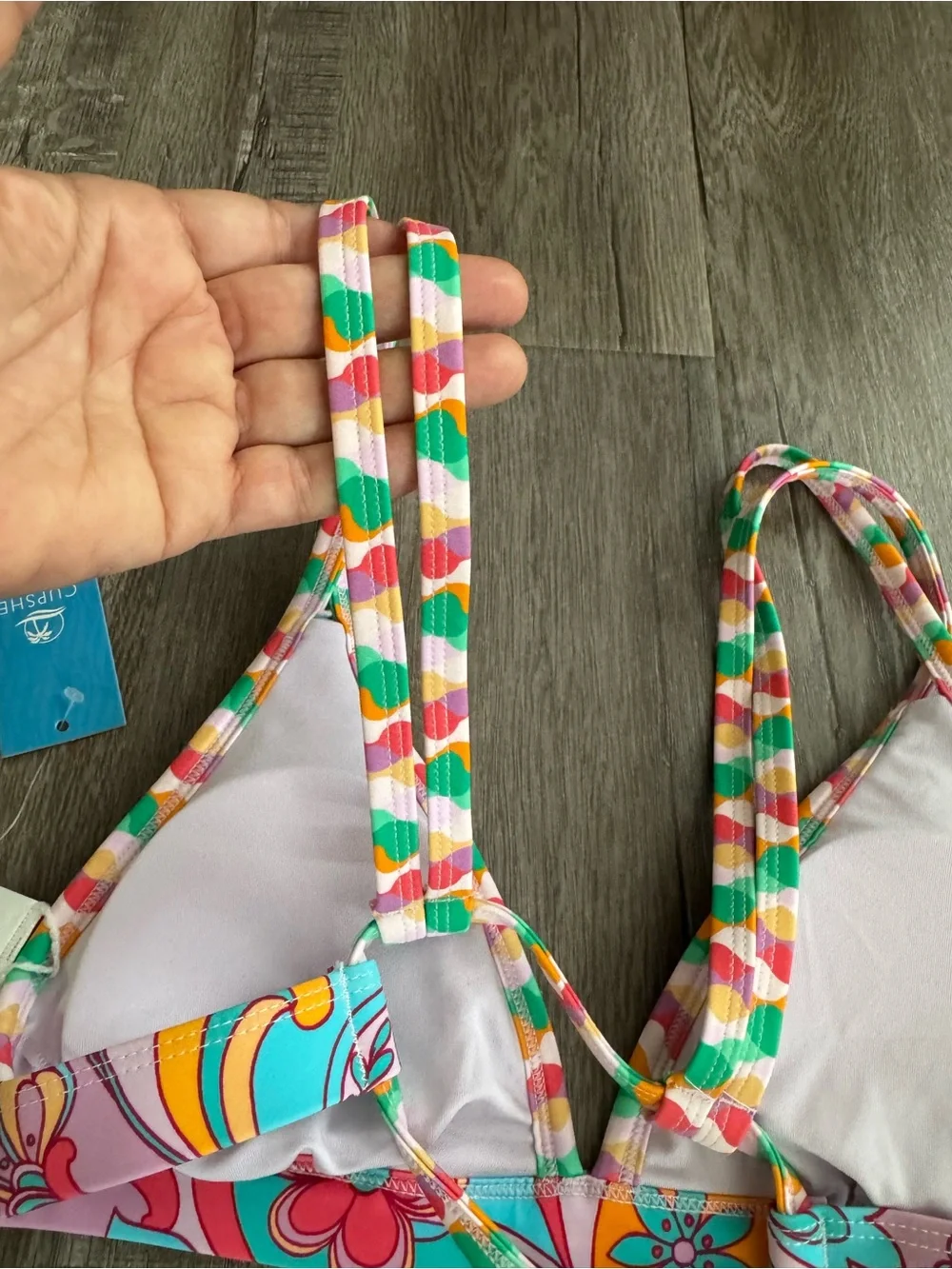 CUPSHE Colorful Floral Bikini Set NWT Size Small